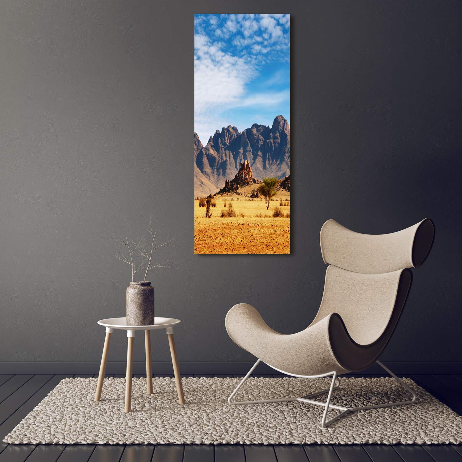Tulup - Dosseret en verre - 50x100 - Crédence de cuisine - Plan de Travail en Verre - Fond de hotte verre - en Verre de sécurité trempé - Murale Splash-back Guard - Paysage - Désert de Namibie - Orange