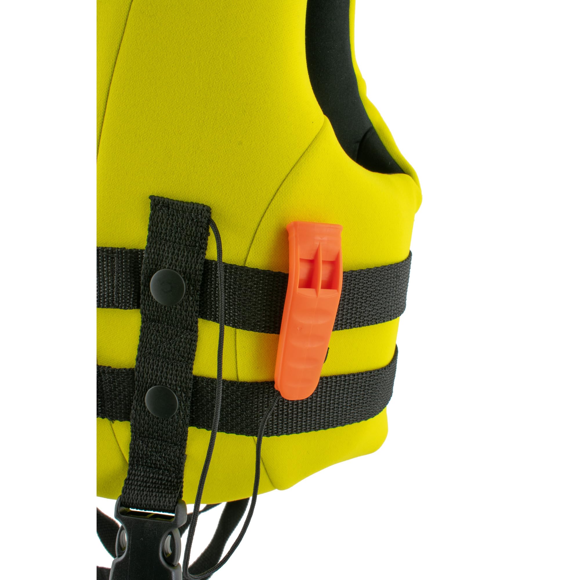 SEAC Hydro Snorkeling Vest Junior–Giubbotto Galleggiante Bambini 100N–Aiuto al Galleggiamento per Snorkeling e Sport Acquatici–Gilet Sicurezza Neoprene Giallo con Fischietto–Certificato EN ISO 12402-4