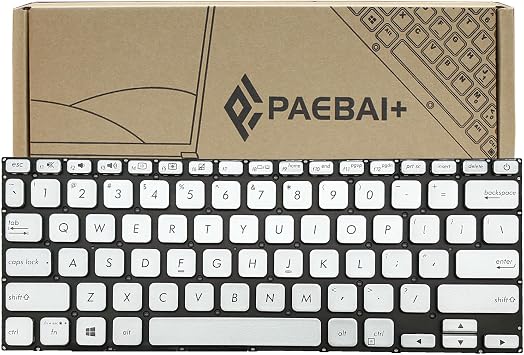 Replacement Laptop Keyboard for ASUS VivoBook 14 Y406 Y406UA Y406U Y406F Y406UF X420 X420F X420FA X420UA A420F US Layout Silver