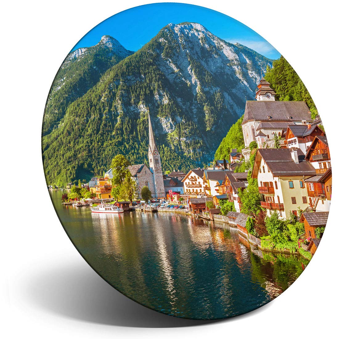 Destination Vinyl Ltd Magnet For Refrigerator, Fridge - Hallstatt Austrian Alps For Office, Cabinet And Whiteboard, Magnetic Stickers, 12560