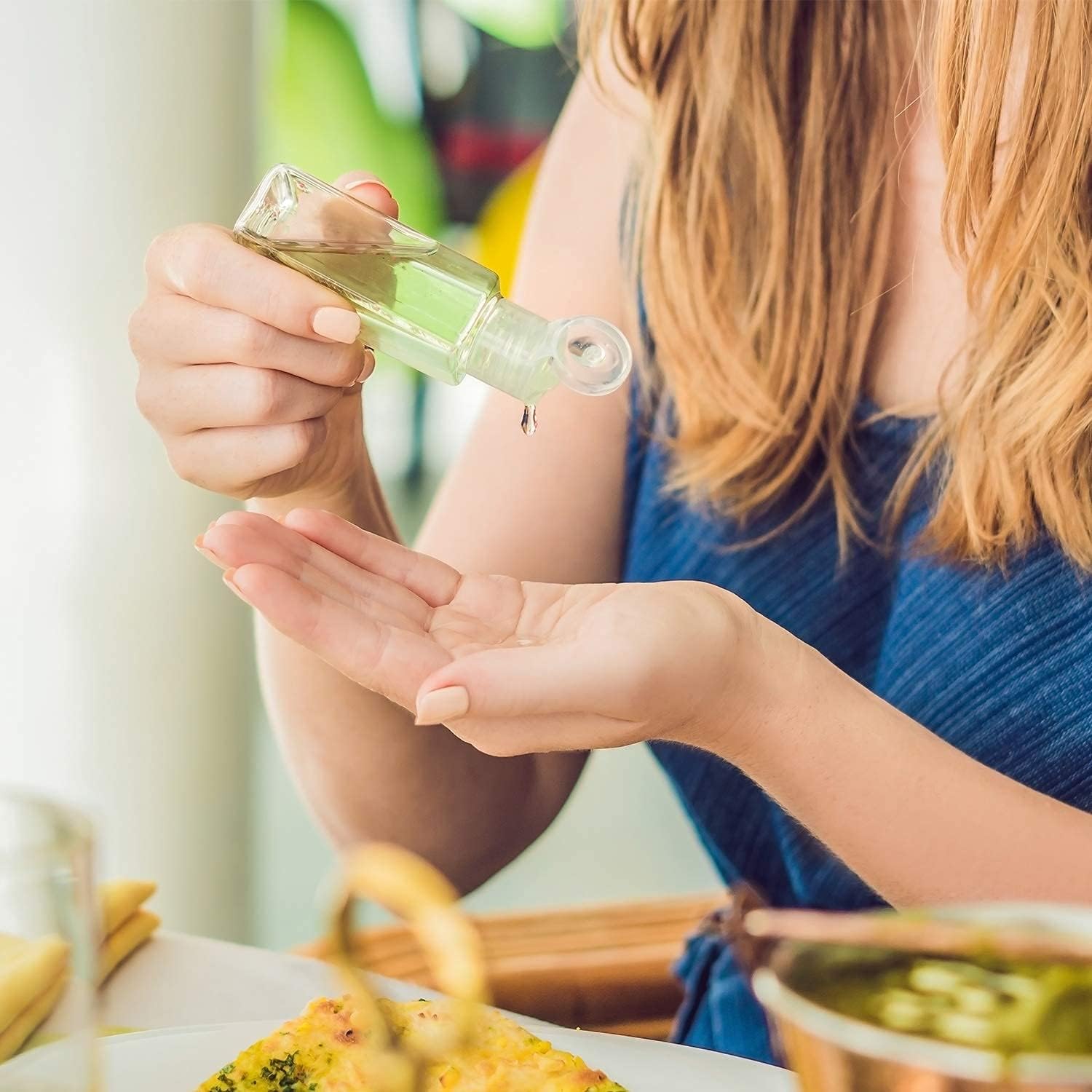 FOOCHY 120 Pack Clear Plastic Refillable Flip-Top Bottles for Hand Sanitizer Shampoo Lotion,etc - No BPA/Parabens, 60ml/2oz