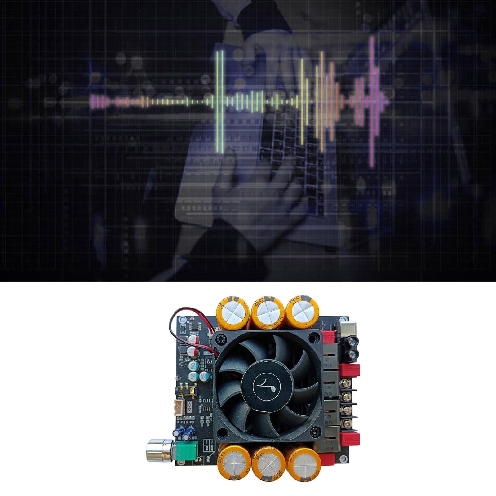 Scheda di amplificatore di potenza sonora digitale 18 V-50 V 600 W + 600 W, pannello subwoofer stereo a doppio canale per modulo amplificatore home theater