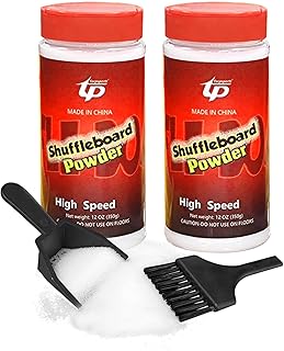 Shuffleboard Sand Wax High/Medium Speed Shuffleboard Powder Set, Shuffleboard Sand with Mini Brush Set