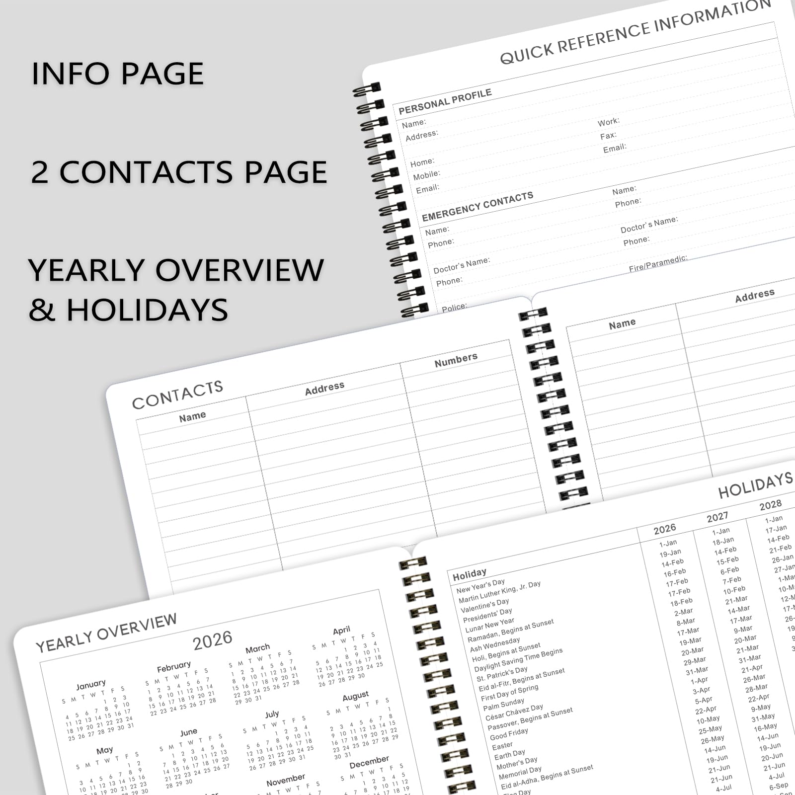 Snapklik.com : 2026 Planner - Planner 2026 Weekly And Monthly, Jan 2026 ...