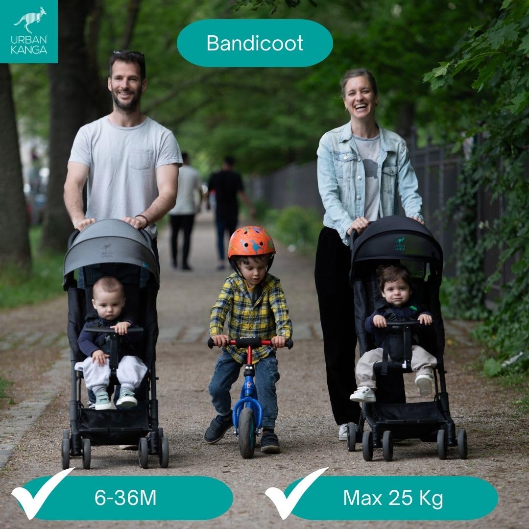 Urban Kanga Bandicoot Reisebuggy Handgepäck bis 22 kg Kompakt faltbar Schultergurt Transportabdeckung