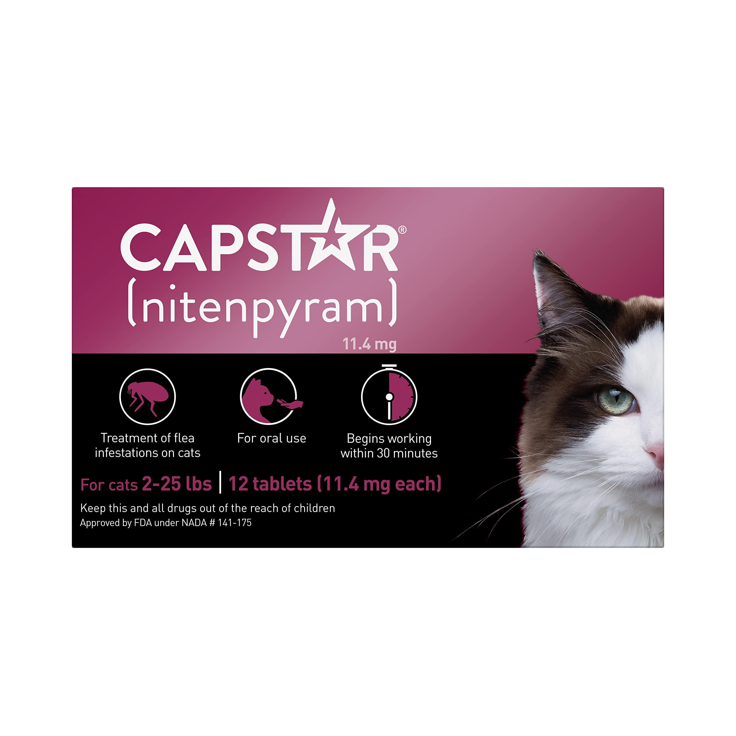 CAPSTAR (nitenpyram) Oral Flea Treatment for Cats (2 Boxes)