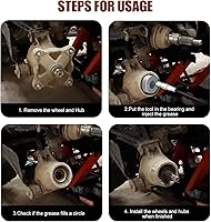 Vista 6 de 3mirrors Herramienta engrasadora de rodamientos de rueda de 1.181 in compatible con rodamientos Can Am Maverick Commander Outlander UTV ATV