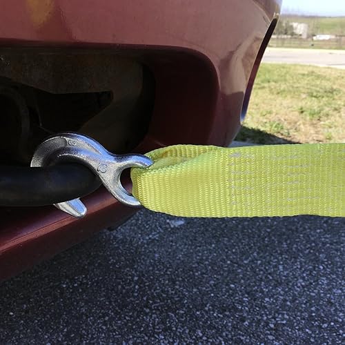 Miniatura 3 de SmartStraps Correa de remolque comercial de 30 pies con ganchos, resistencia a la rotura de 9,000 libras, carga de trabajo segura de 3,000 libras,