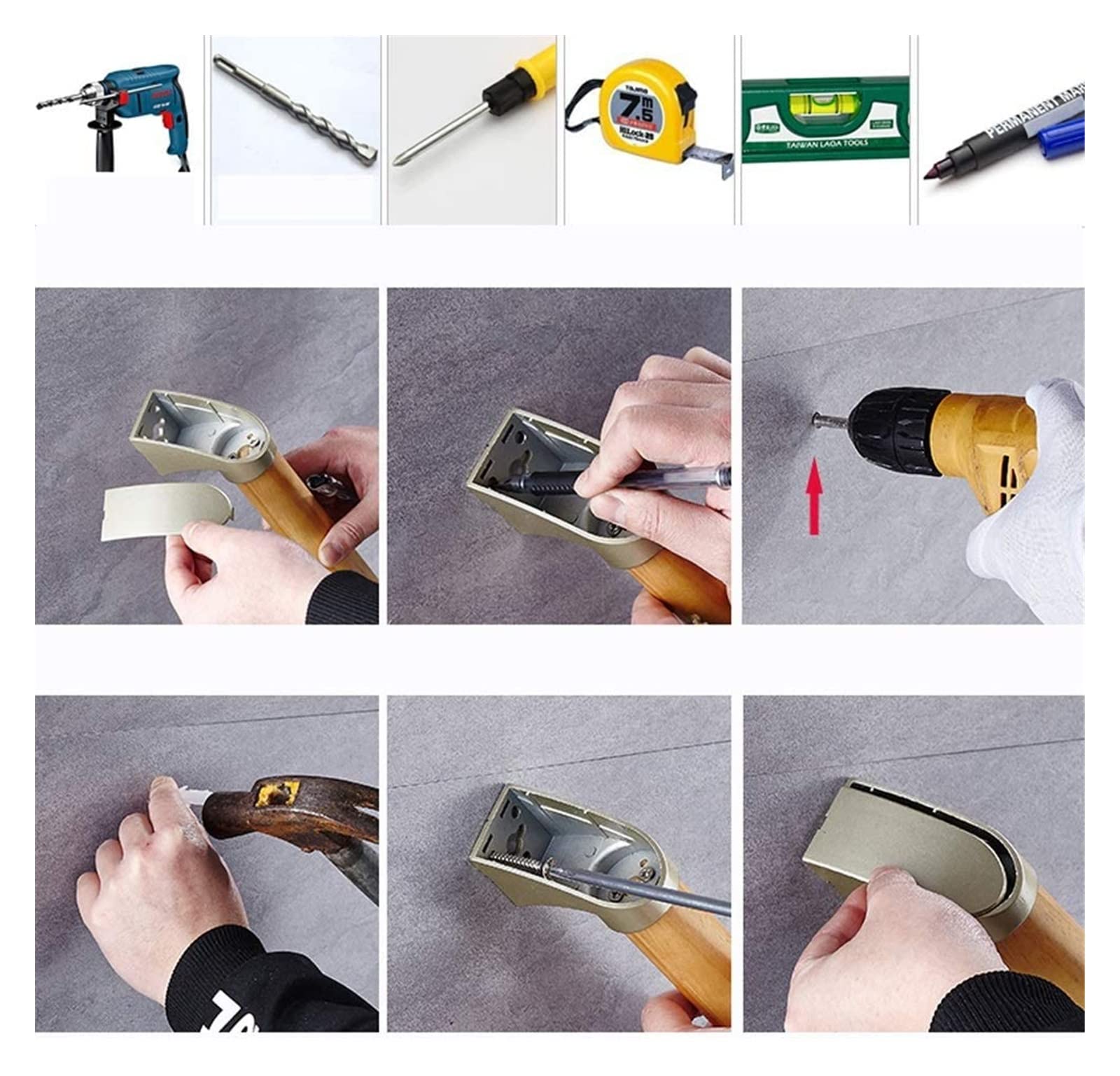 Agarraderas Pasamanos de madera for seguridad de personas con discapacidad, ayuda for el equilibrio, ayuda for personas mayores, ayuda for el baño, aumenta el equilibrio, seguridad en la bañera for to