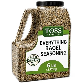 TOSS Everything Bagel Seasoning Blend, Bulk 6 LB, Dried Minced Garlic and Onion Flakes, Sea Salt and Spices, for Baked Goods, Toast, Avocado, Eggs, Salads