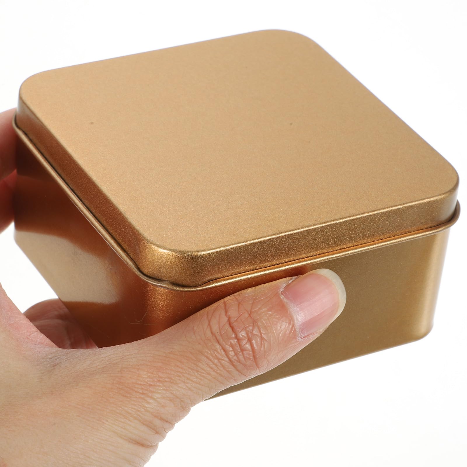Set da 10 Barattoli da Tè e Caramelle in Latta con Coperchio Ermetico, Contenitori Portaoggetti e Scatole per Biscotti in Metallo Resistenti per Cucina e Casa, Confezione Media