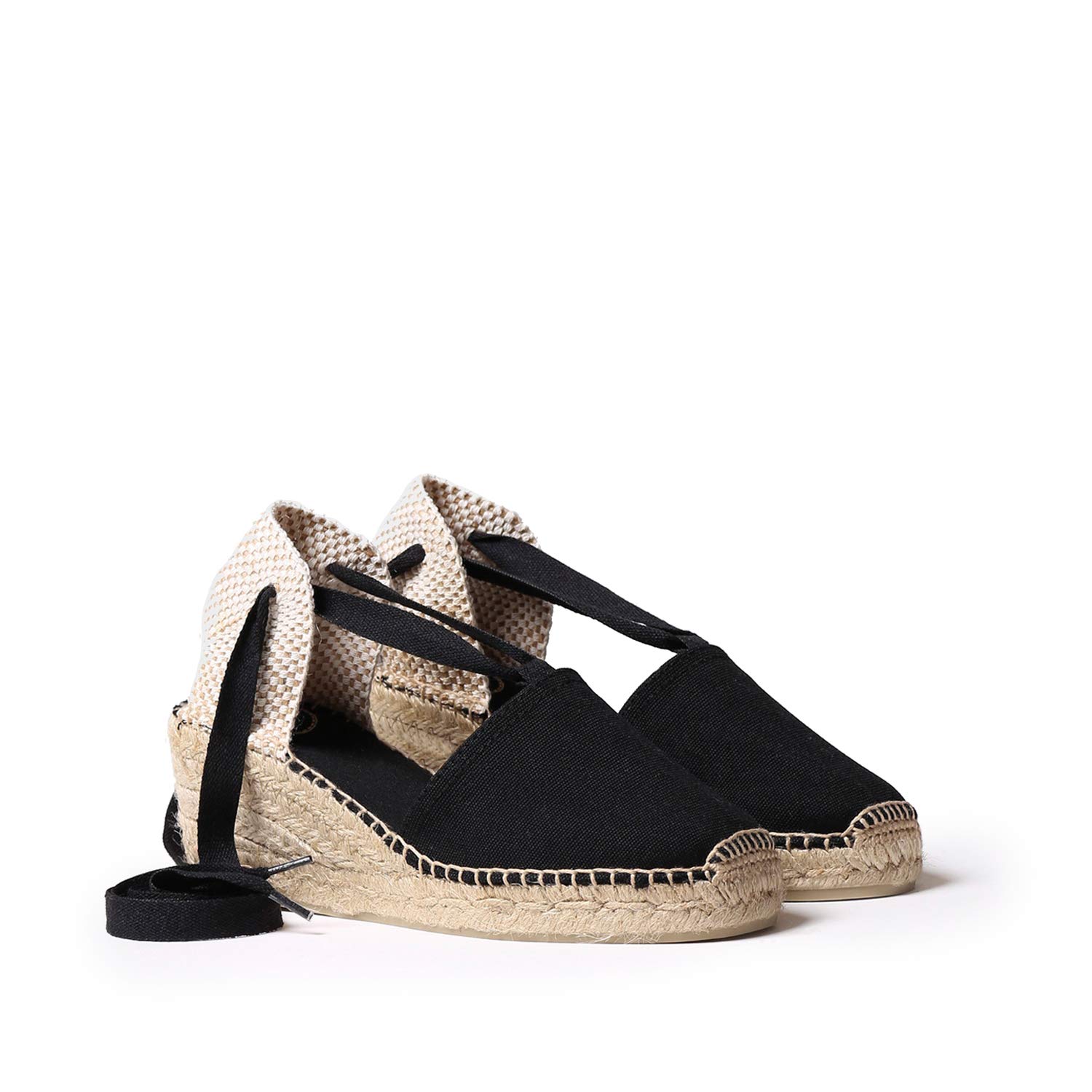 TONI PONS Valencia - Espadrille compensée végétalienne pour Femme de en Toile de Coton.