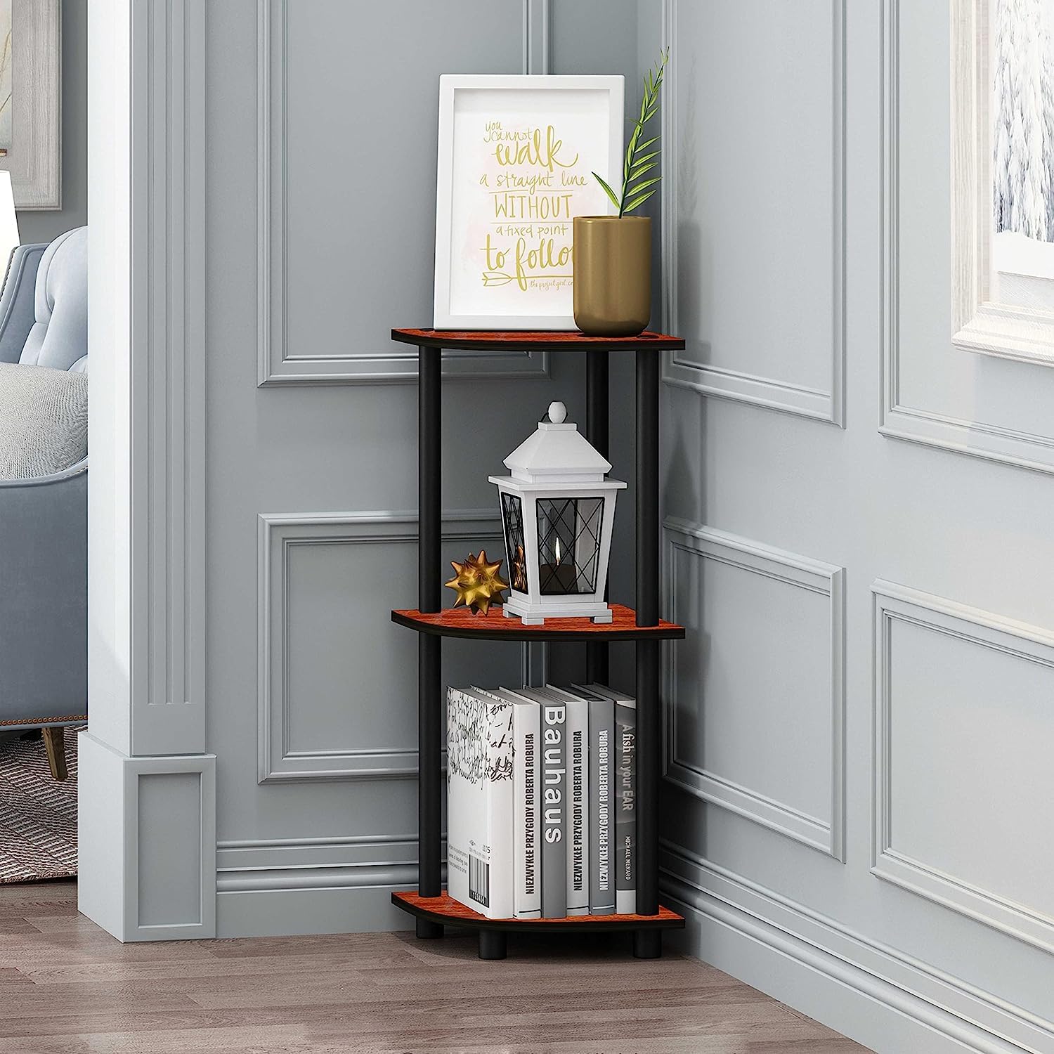 Artesia Handcrafted MDF Corner Rack Foldable Side Table 3 Shelves Corner Stand End Table Home Décor Vase Stand for Living Room and Bedroom (Brown) (B0DHH8VPMH) Amazon Price History, Amazon Price Tracker