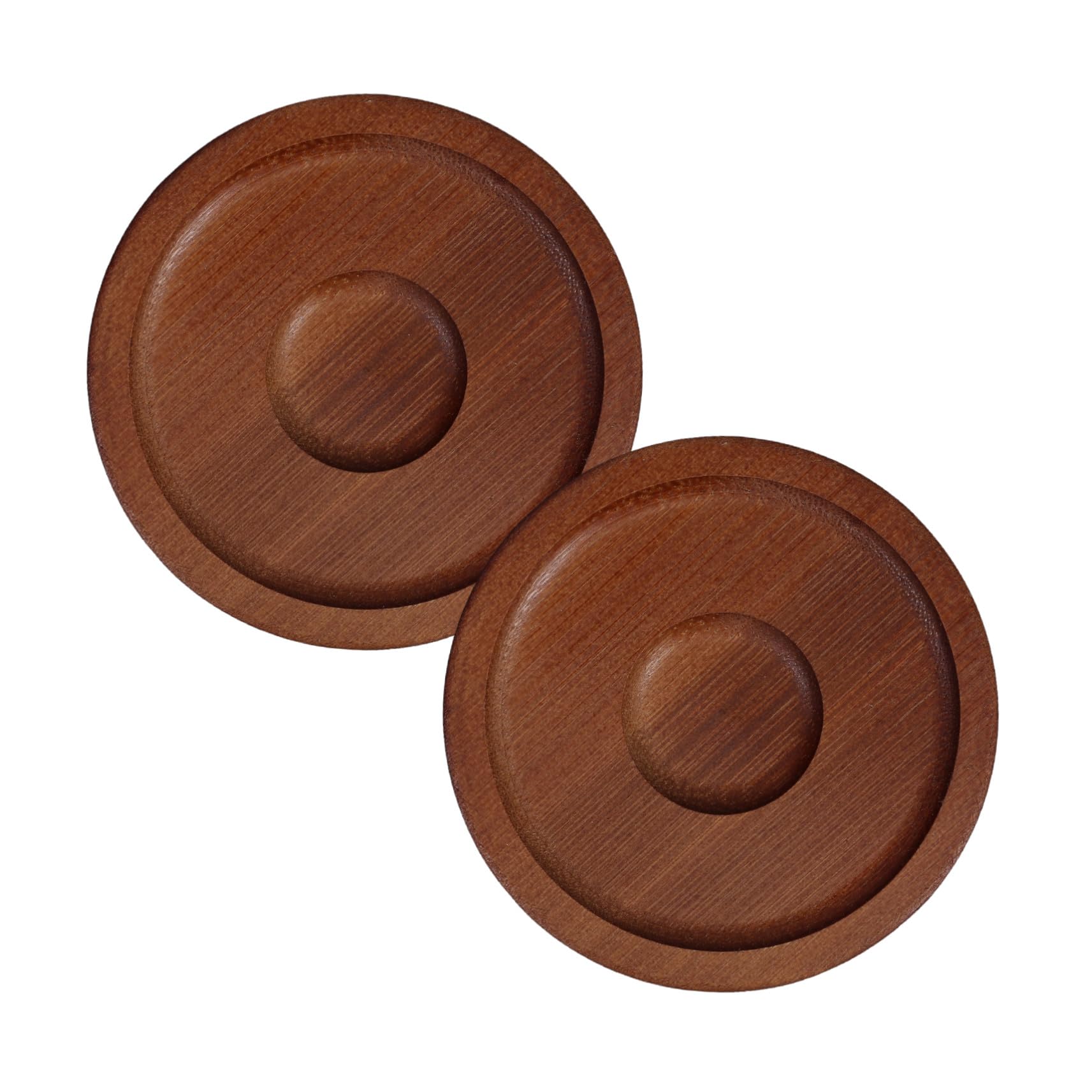 Sous-verres ronds bois protections élégantes au design rotatif pour verres fins