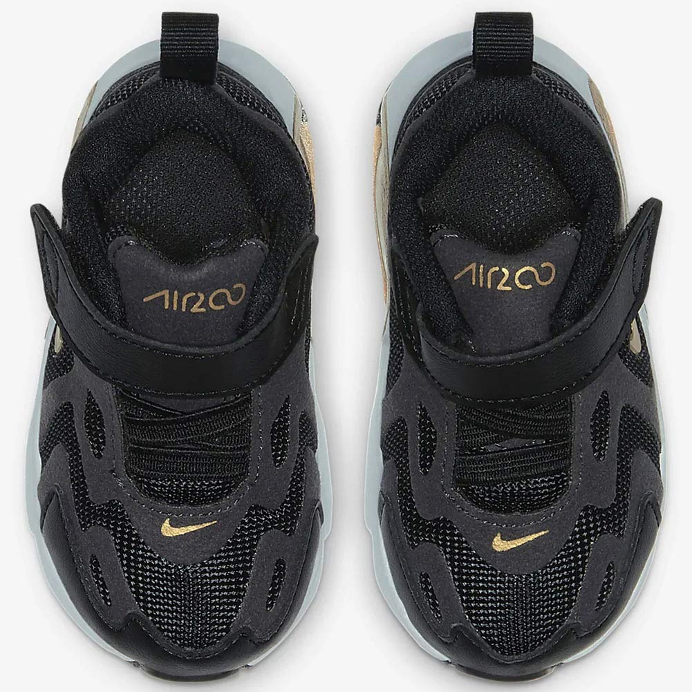 Nike Jungen Air Max 200 (td) Laufschuh, Black/Metallic Gold-Anthracite-White