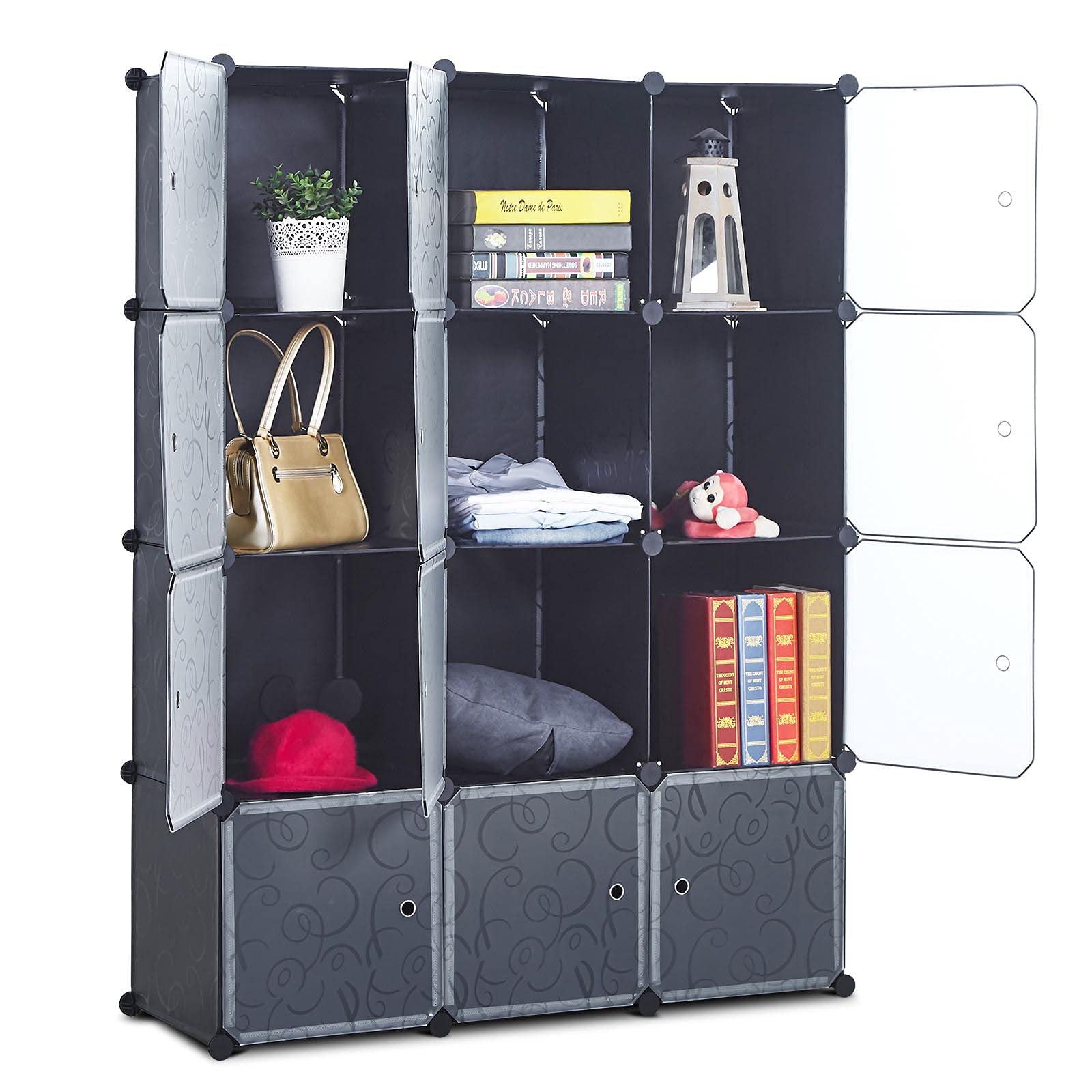 Buy CAMORSA 14" x 14" Cube Storage Organizer with Doors, Portable