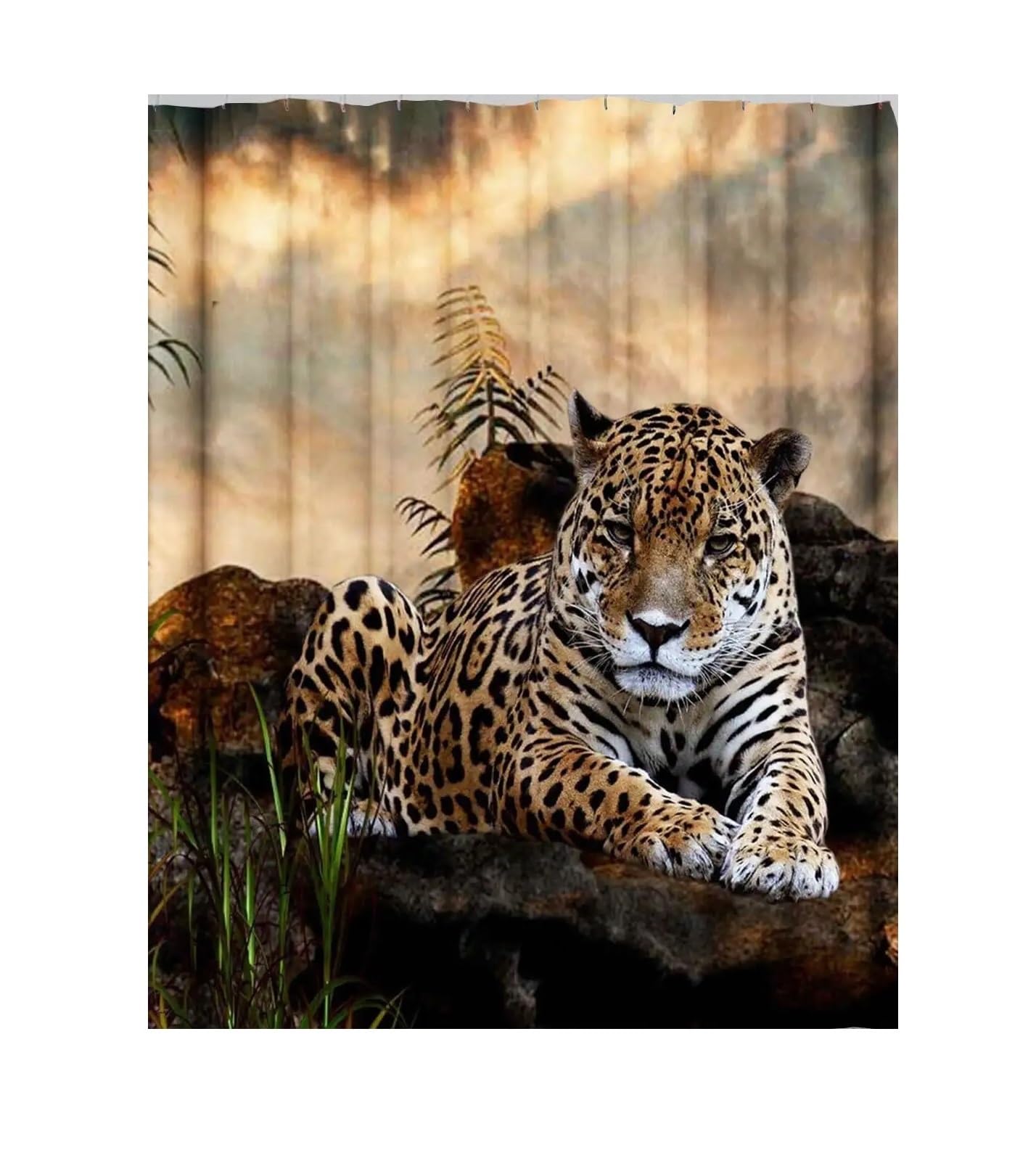 1 szt. zasłona prysznicowa Jaguar – ciesz się miękkim materiałem i naturalnymi wibracjami w swojej łazience(90x180cm)