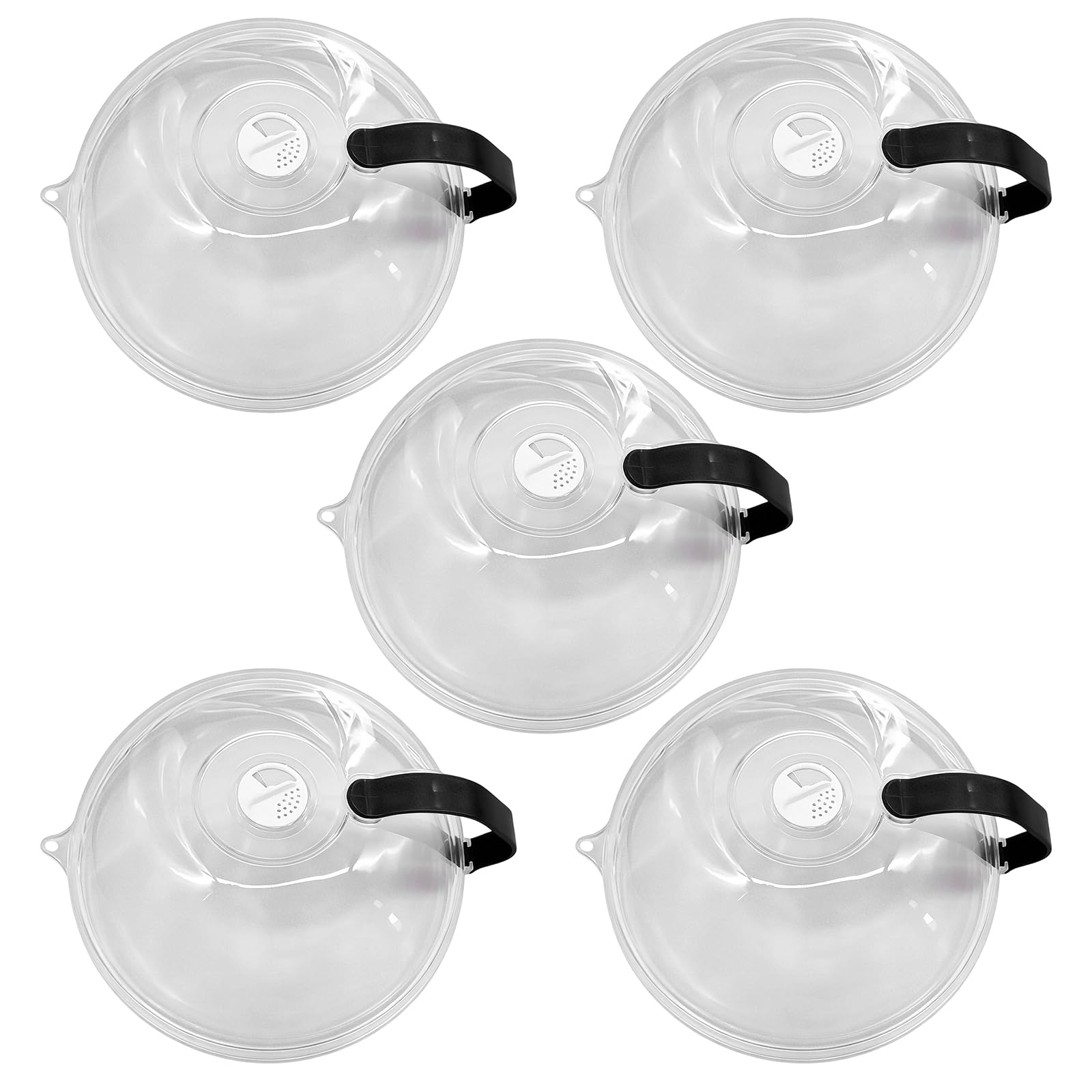 Of 5 Clear Microwave Lids Heatproof Construction Ideal for Busy Households and Offices Oven Splatter Cover