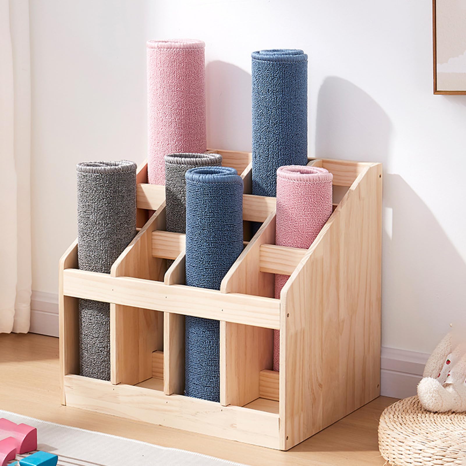 Organisateur pour rouleaux en mousse et tapis de yoga dans votre studio