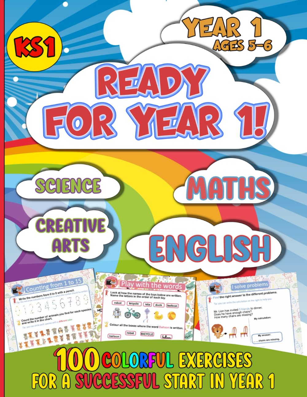 Ready for Year 1!: 100 colorful exercises for a successful start in Year 1