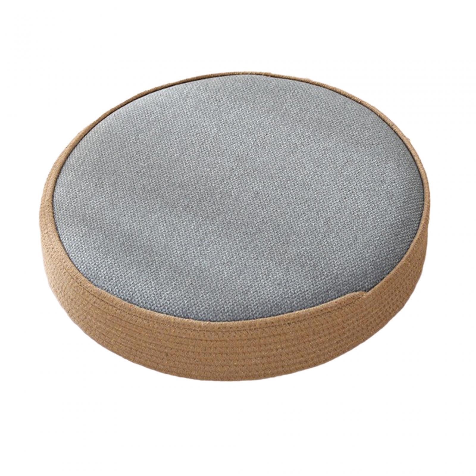 Cojín Redondo de Tatami, Puf de Meditación, Esterilla de Tela Cómoda, Ideal para El Hogar, La Sala de Estar, La Oficina Y La Meditación, Estilo Grande G, Individual