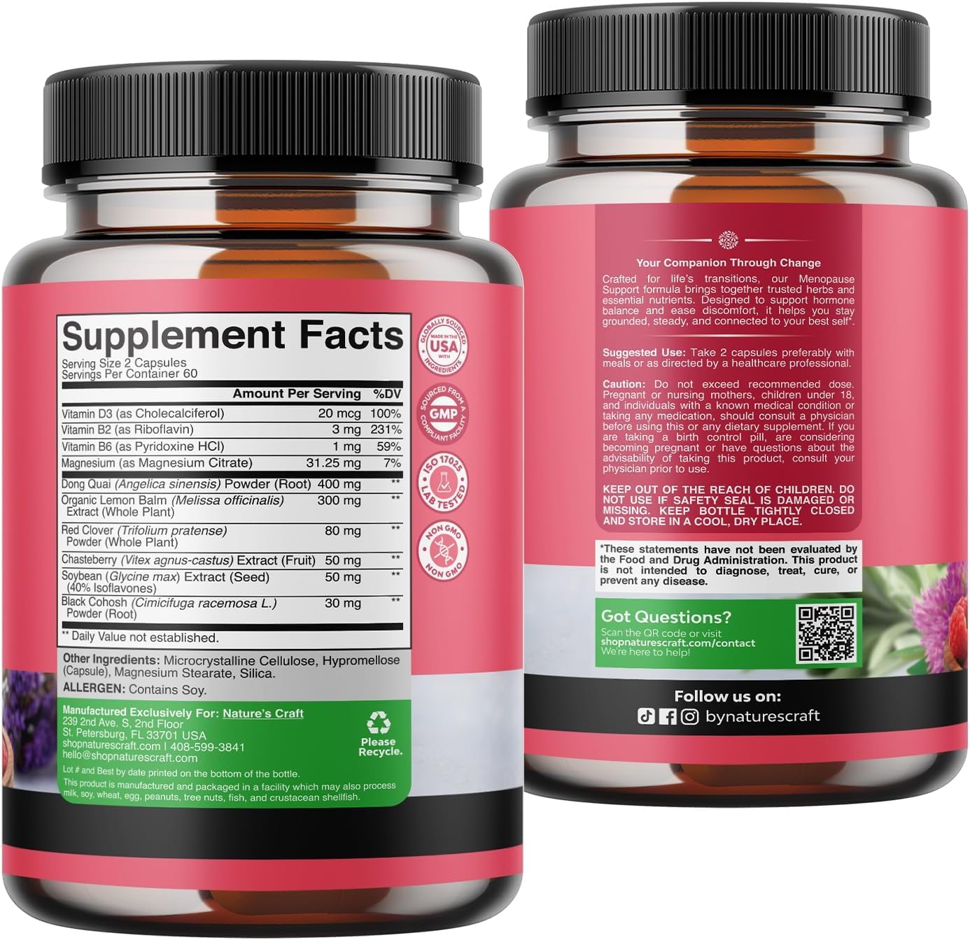 Menopause Supplements for Women w Black Cohosh for Hot Flashes - 120ct — Amazon image 8