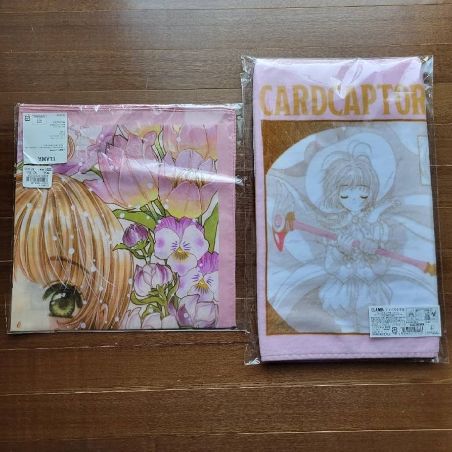 【額装済み】CLAMP展　プリントハンカチ　カードキャプターさくら　スカーフ 額装済み】CLAMP展 プリントハンカチ カードキャプターさくら
