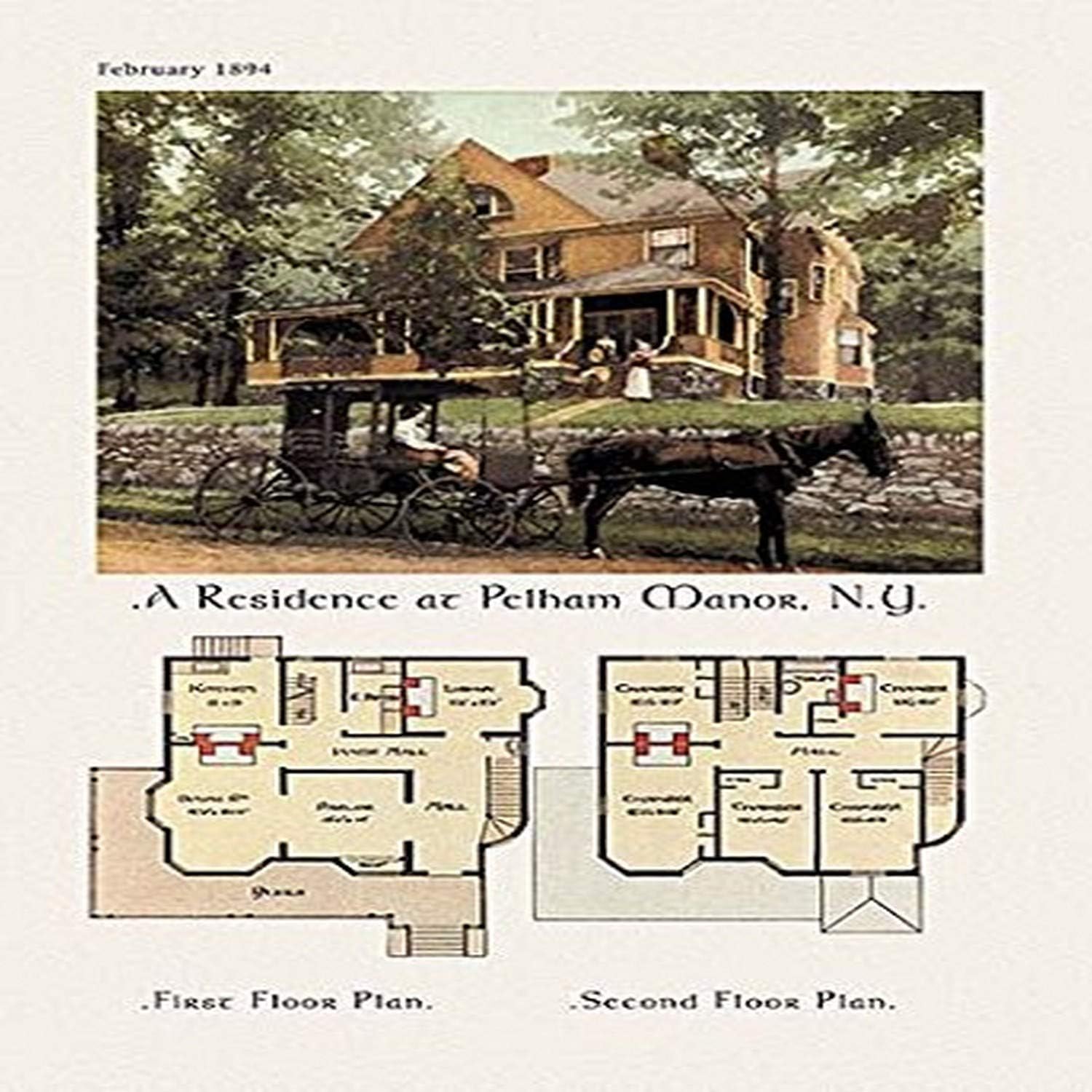Buyenlarge 'Residence at Pelham Manor' Paper Poster, 20 by 30-Inch
