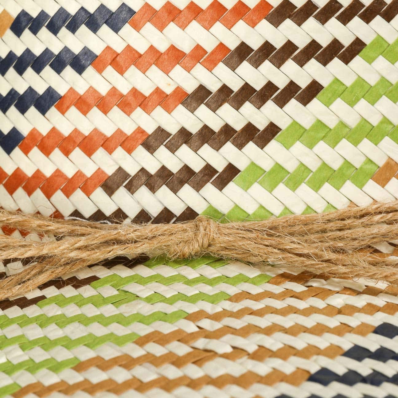 LIPODO Jalaja Colour Cappello di Paglia a Tesa Larga Rigato Multicolore con Pietre Prodotto in Italia Donna Primavera Estate