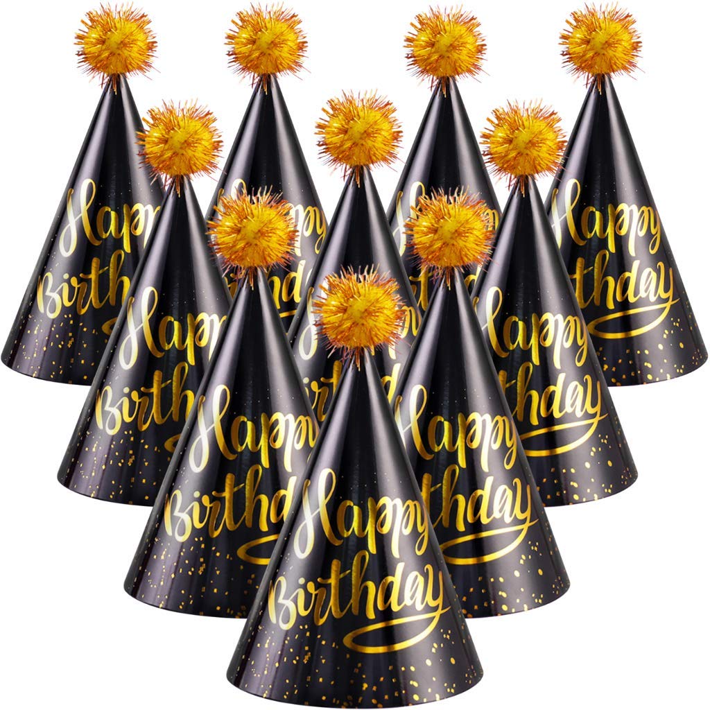 Birthday Party Hats for Kids - 10 Pieces - Celebration Headwear for Unforgettable Parties