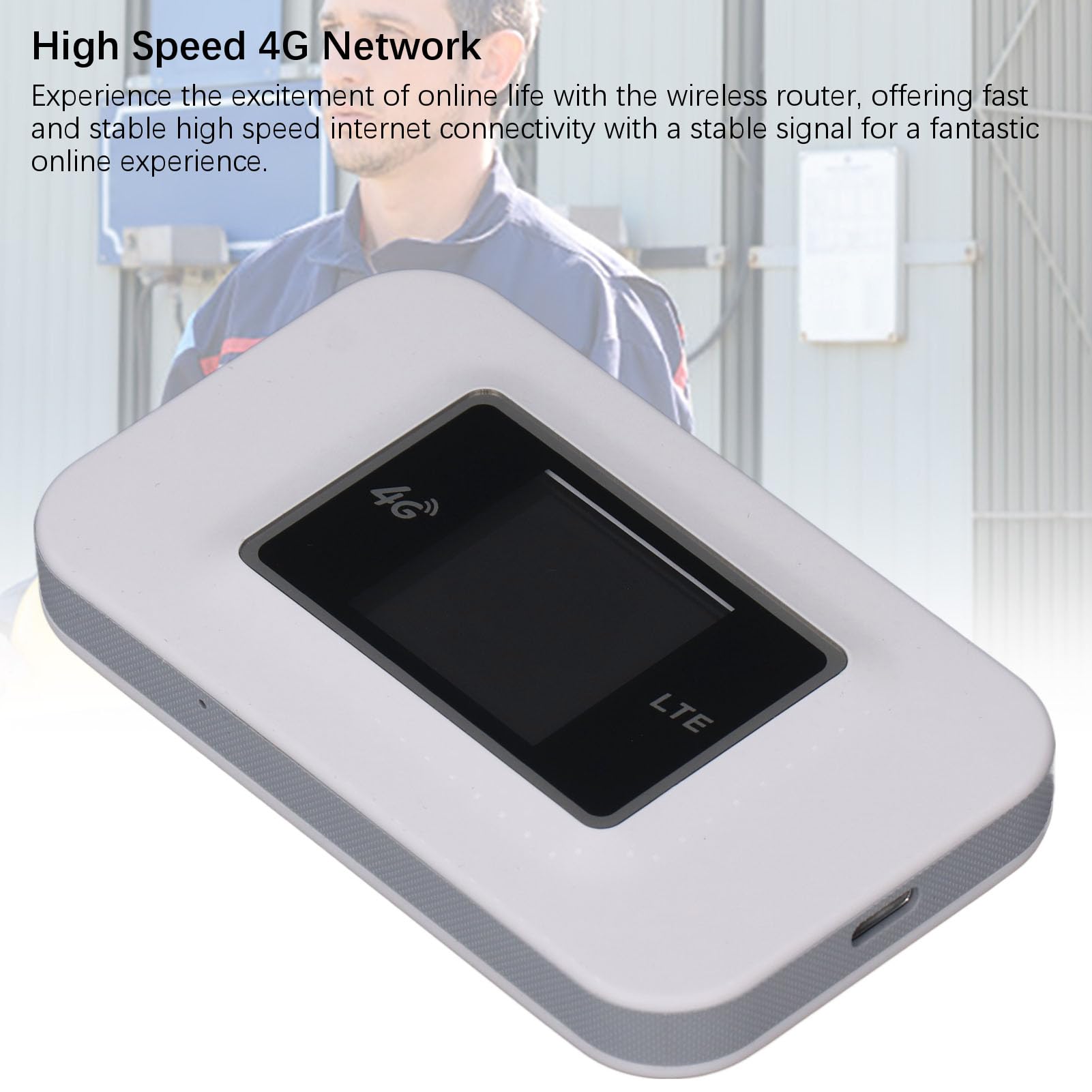 Mobilny Router z Hotspotem 4G LTE, Bezprzewodowy Przenośny Router Podróżny USB 150 Mb/s z Gniazdem Karty SIM, łączność z Wieloma Urządzeniami, Bezpieczne WPA/WPA2, Router Wi-Fi