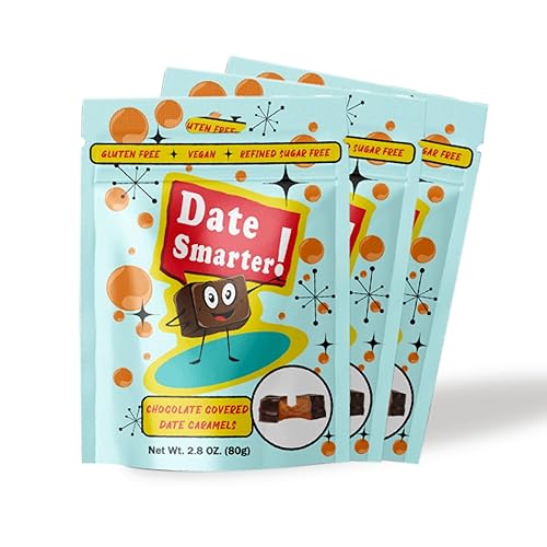 Date Smarter Chocolate Covered Date Caramels - Naturally Sweetened with