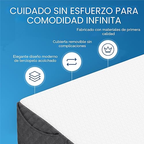 Miniatura 7 de Kolbs - Almohada de cuña de cama tamaño King para cabecero Almohada moderna y elegante para llenar el espacio entre la cabecera y el colchón