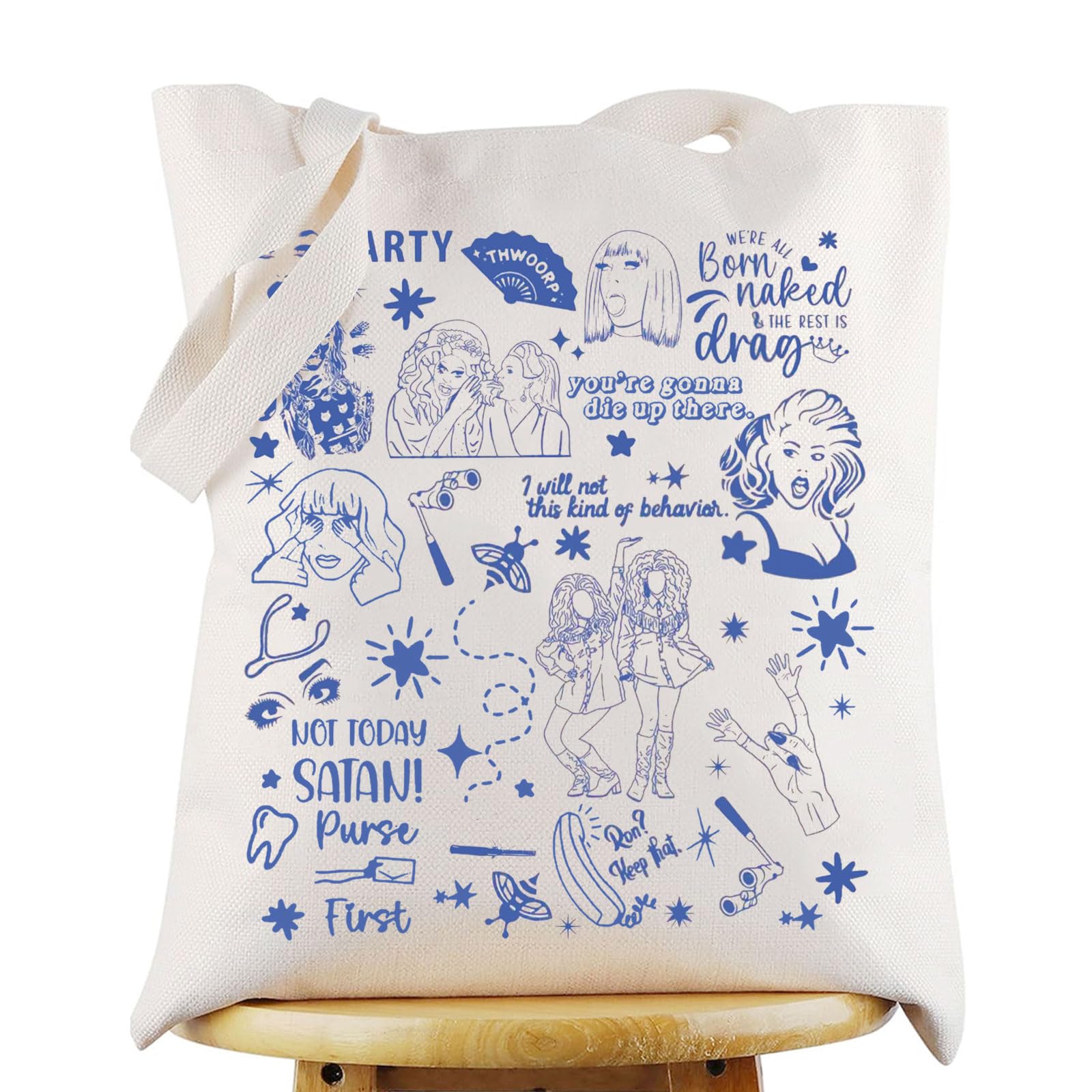 KEYCHIN Trixie & Katya Fans Tote Bag TV Show Inpsired Gifts Drags Queen Reusable Grocery Bag LGBT Queer Merchandise