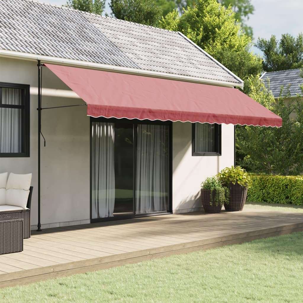 mtlskopl Markisenvolant 480x20 cm in Bordeaux für 5 m breite Markisen aus wetterfestem Polyester PU Robustes Material für Balkon Terrasse und Garten Modernes Design
