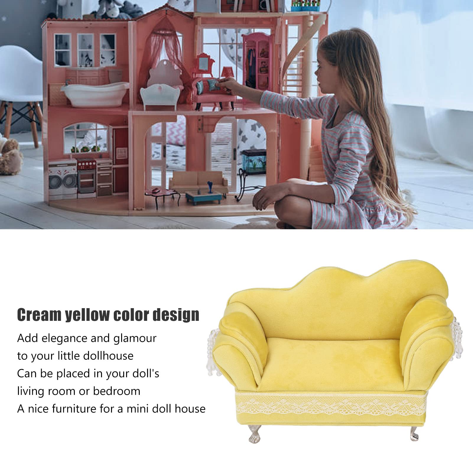 Amazon.co.jp: ドールハウス家具ジュエリーボックス、オープンソファ