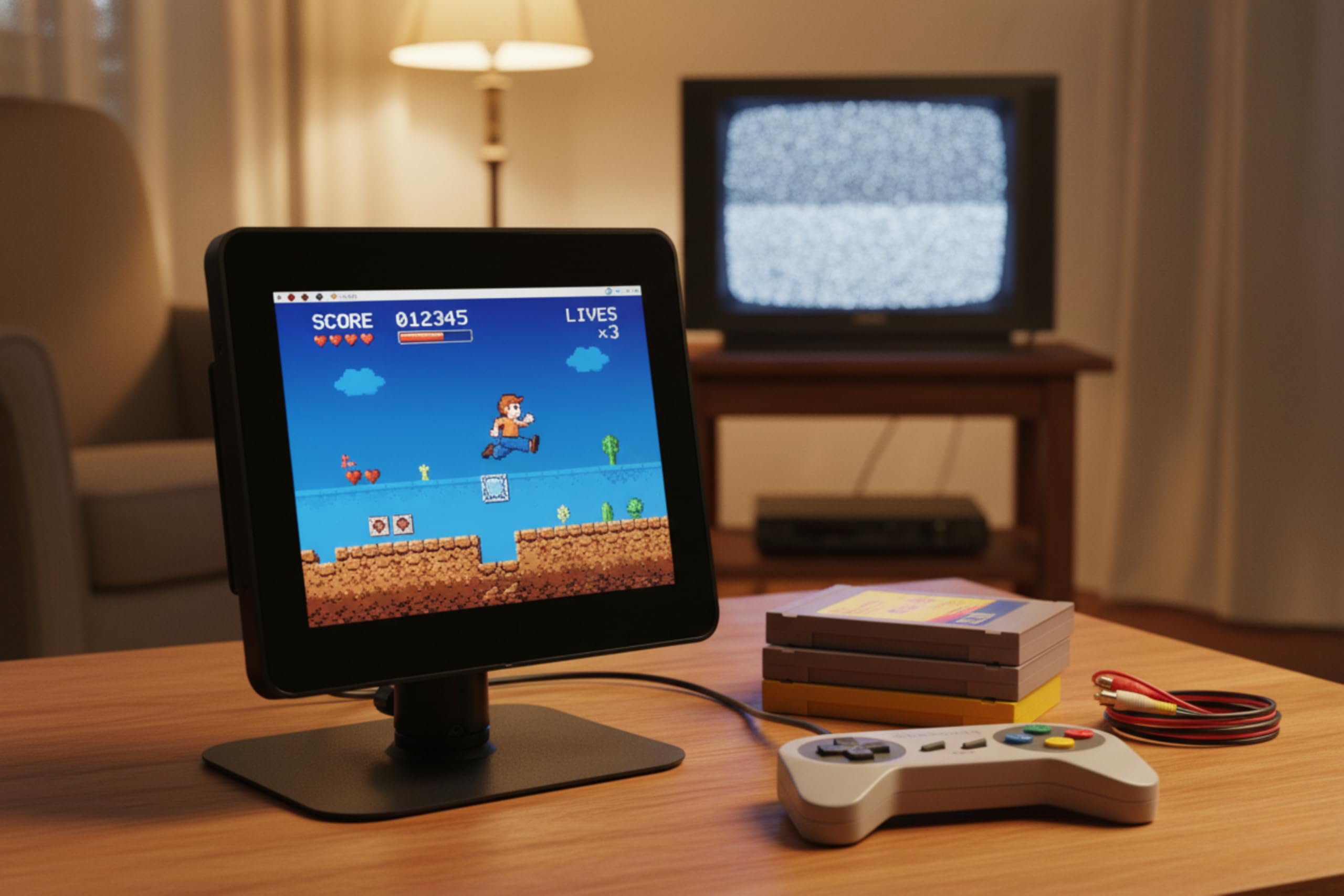 Obudowa KKSB do wyświetlacza dotykowego Raspberry Pi Touch Display 2 ze stojakiem i obudową dla Raspberry Pi 5 z miejscem na HAT-y i niskoprofilowe chłodzenie