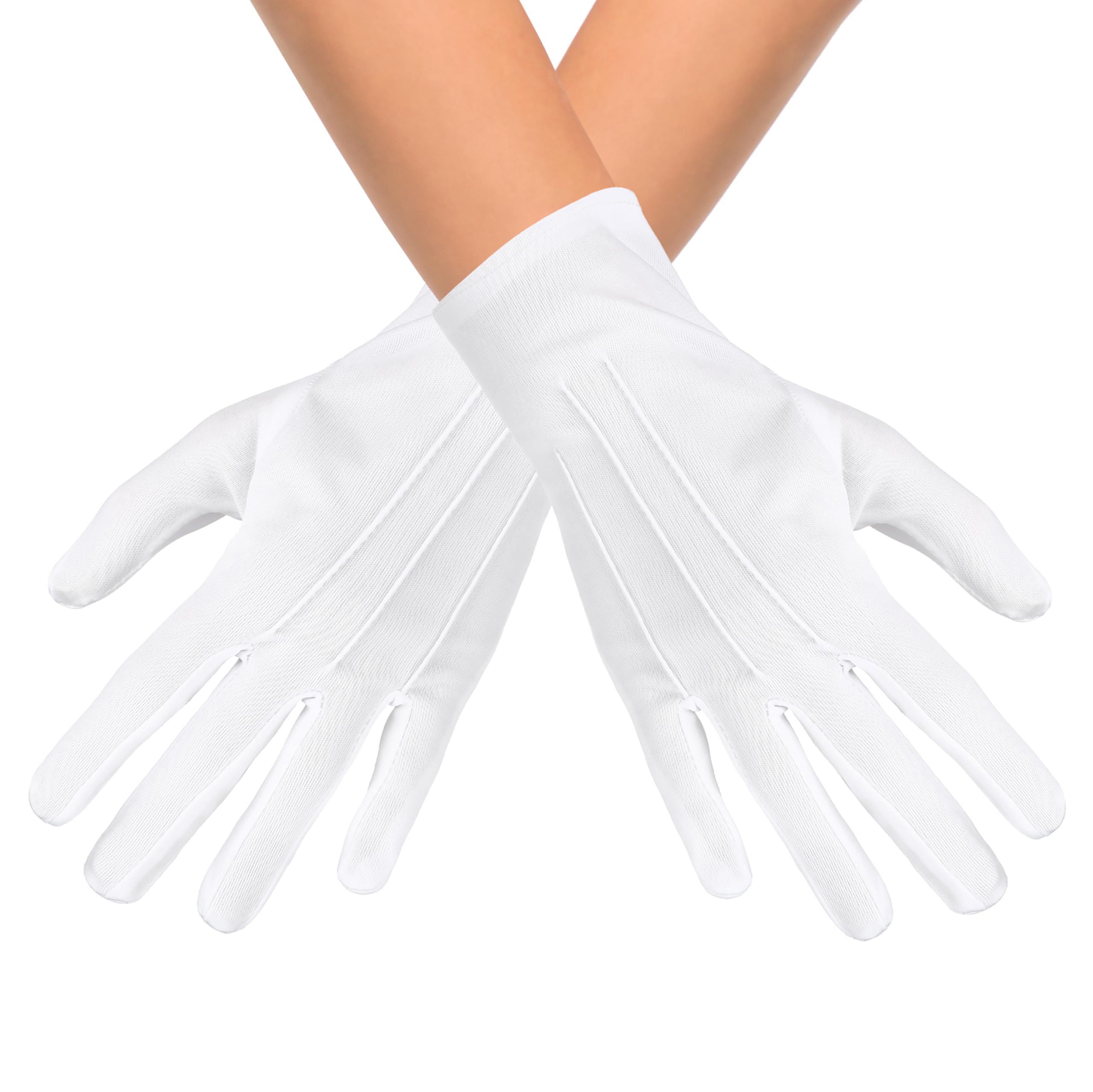KarneLux Gloves Black, 1 Pair Women's and Men's Gloves as Costume Accessory