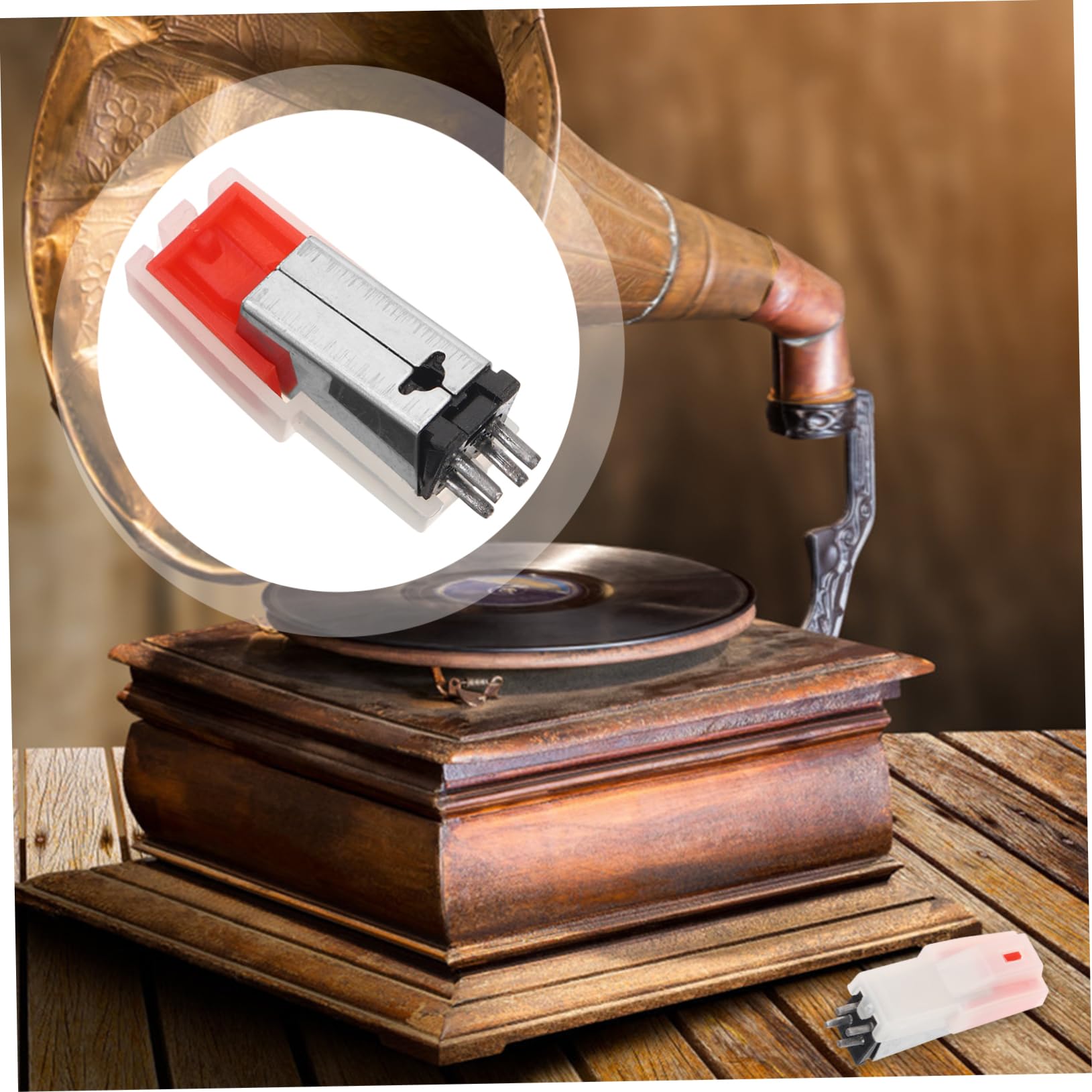 BESTonZON 4piezas Aguja De Repuesto Para Tocadiscos Stylus Gramófono De Precisión Compatible Vinilos Instalación Sencilla y Sonido Realista