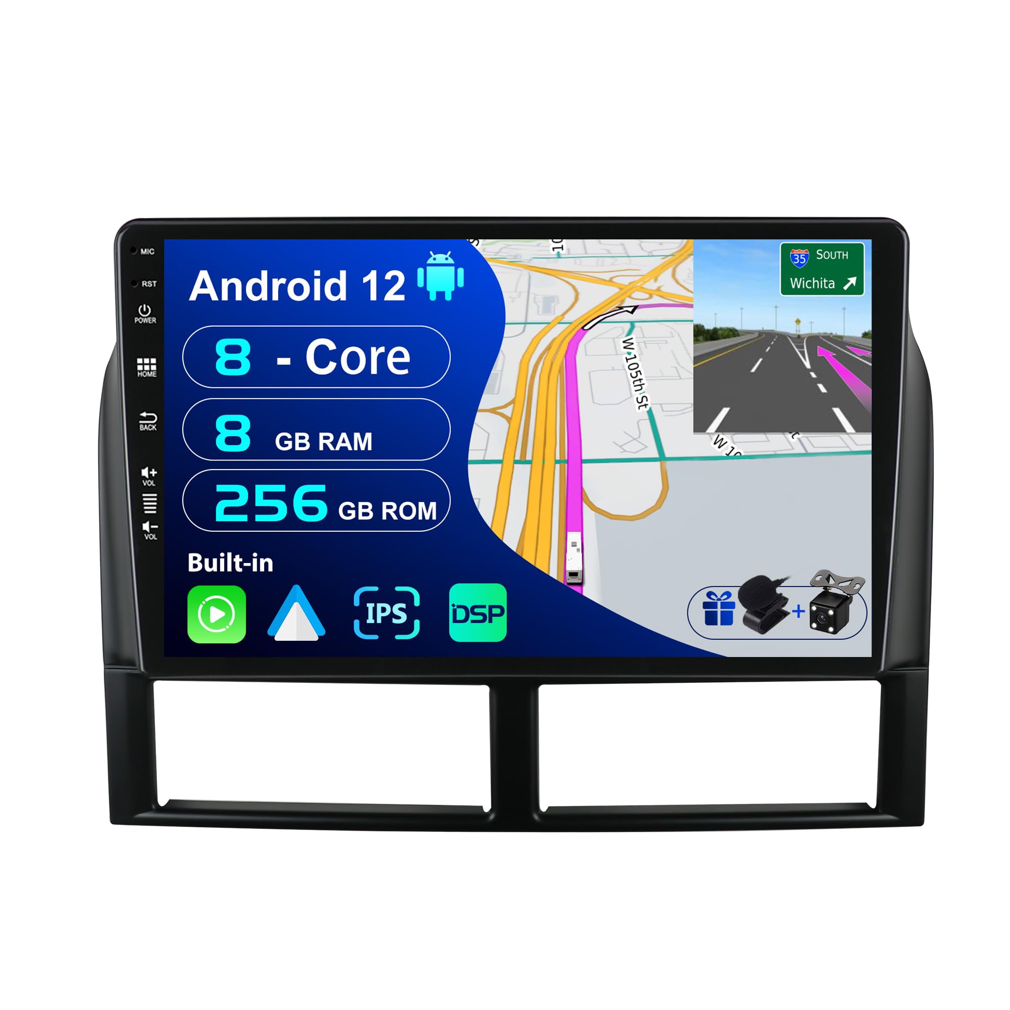 BXLIYER - [8G+256G, 8-Core] - Android 13 IPS Car Stereo For Jeep Grand Cherokee WJ (1998-2004) - Wireless CarPlay/Android Auto - LED Camera & MIC - 9 Inch 2 Din - Steering Wheel DAB Fast-boot 360-CAM