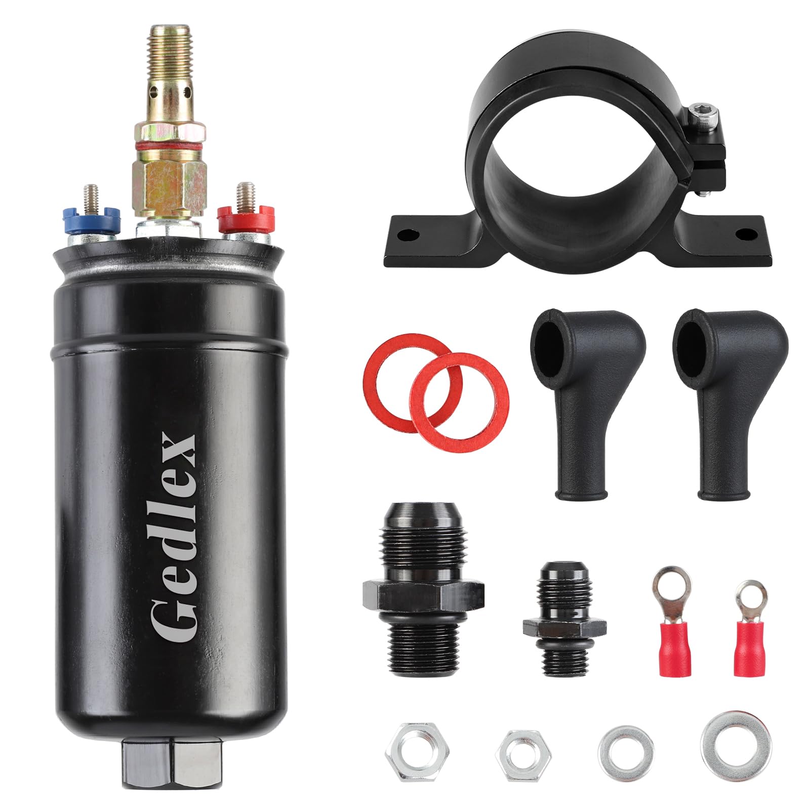 Pompa Gasolio 12V, 300L/H Universale Pompa Benzina ad Alto Flusso, 75 PSI Pompa Carburante Elettrica con Collare d'urto, Compatibile con Benzina