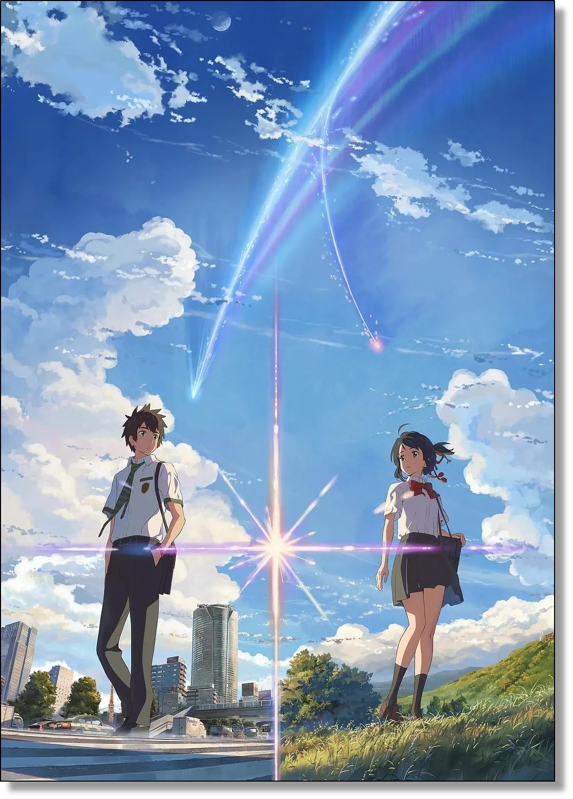 Amazon｜新海誠監督作品『君の名は』の映画ポスター、キャンバス