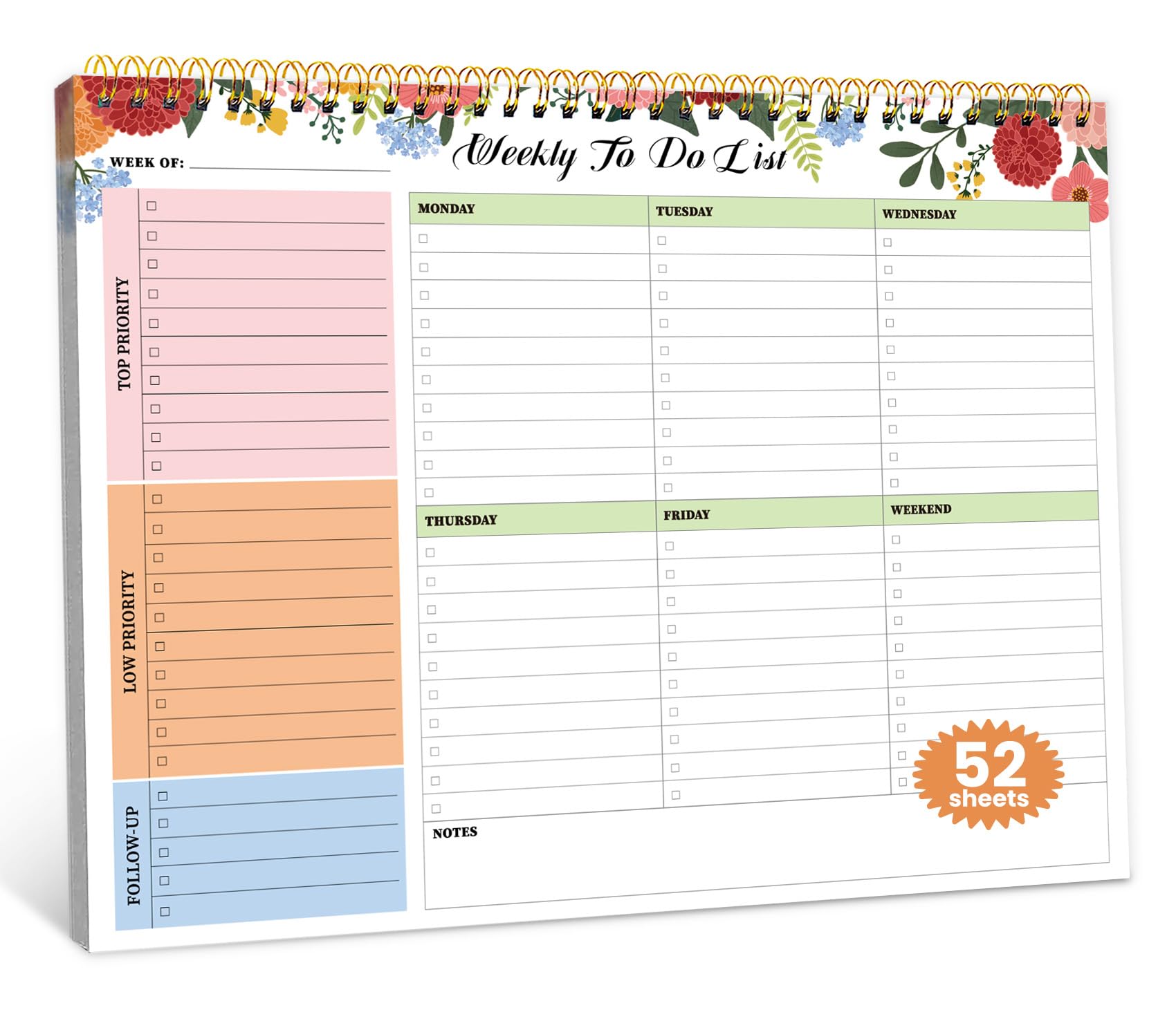 ZOTIA Weekly To Do List Notepad - Midnight Lilac -27