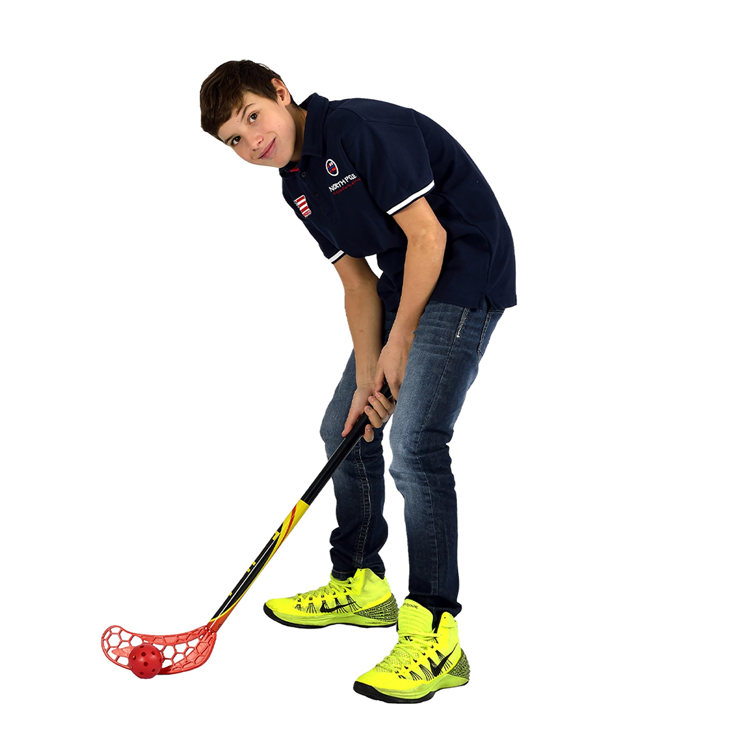 Bandito FunHockey - Set da porta con borsa per il trasporto in diverse misure, semicircolare e quadrata, per hockey su strada, per bambini e ragazzi