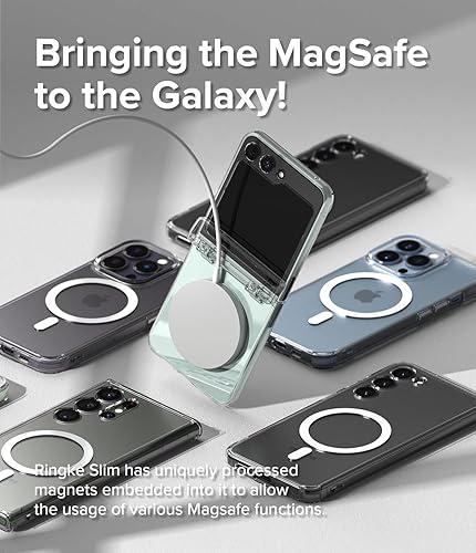 Miniatura 3 de Ringke Bisagra delgada magnética [compatible con MagSafe] diseñada para Samsung Galaxy Z Flip 5, protección de bisagra antiamarilleo, resistente