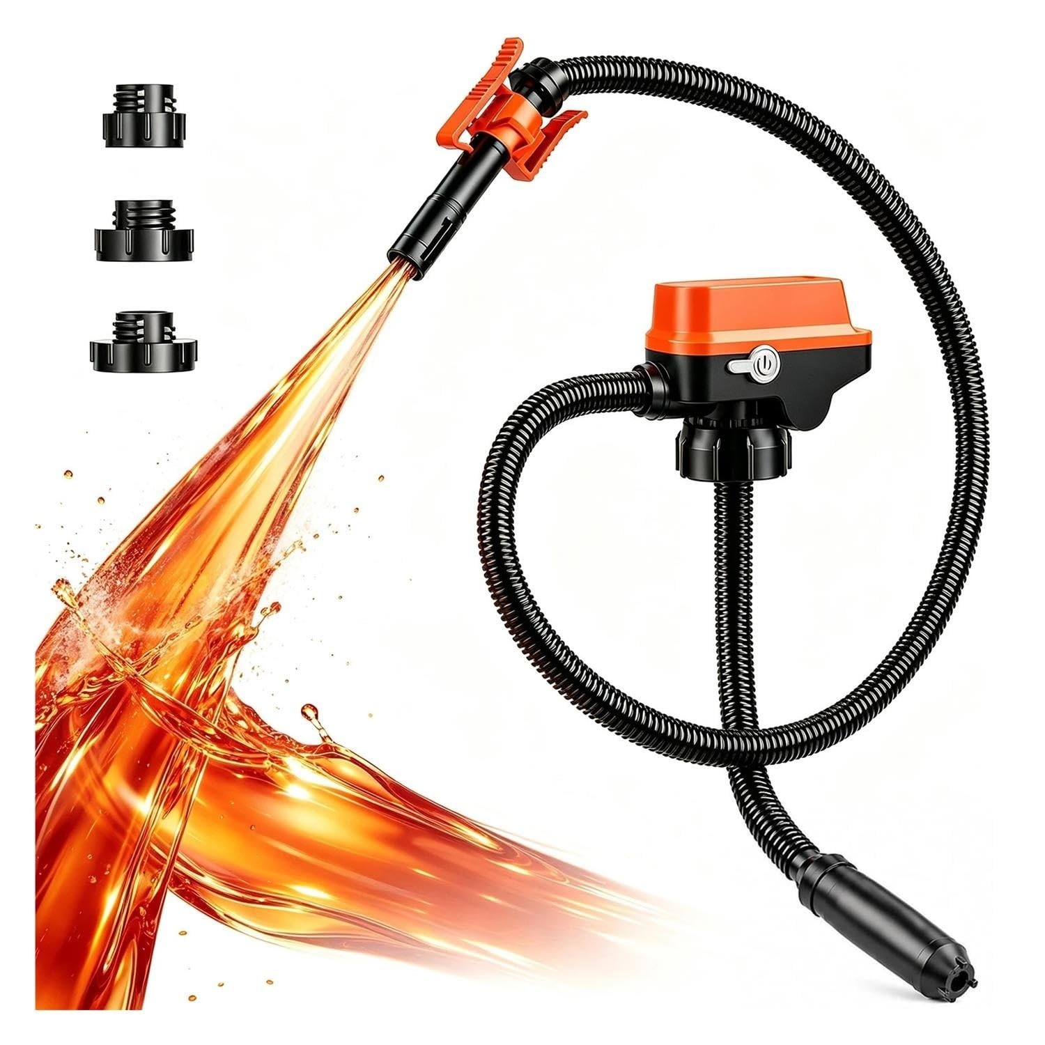 Bomba de Transferencia de Combustible con batería de 3,2 GPM con Apagado automático, Bomba de Aceite portátil for Gas diésel (no Incluye Tambor de Aceite)