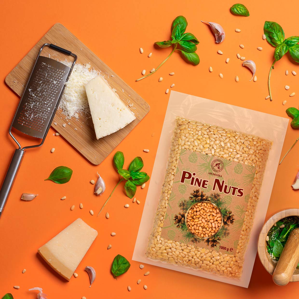 Piñones Silvestres 1000g - 1kg - Piñones Siberianos Naturales - Piñones sin Cáscara - Piñones para Pesto - Piñones Siberianos para la Alimentación y la Cocina