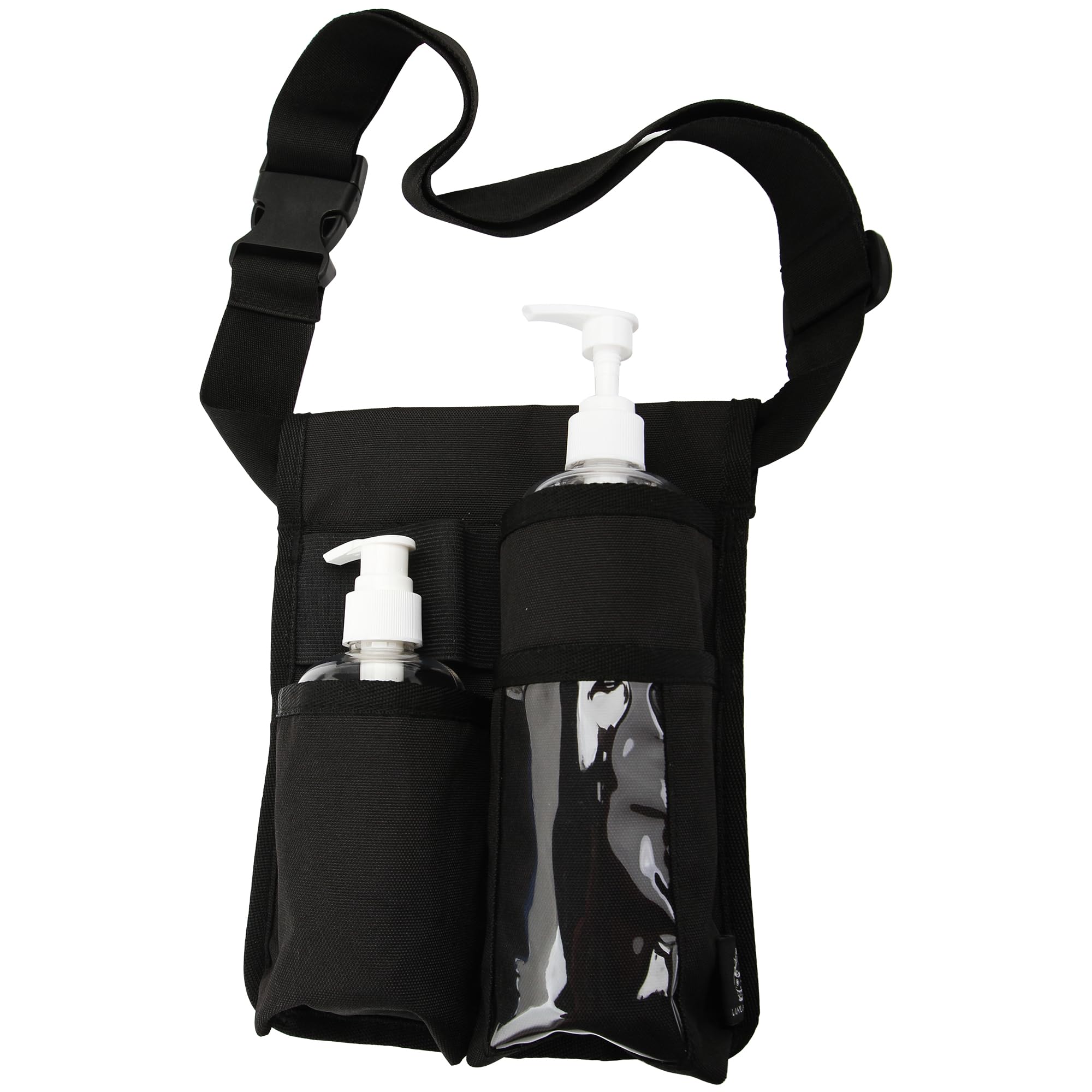 LANLAOER Professional Massage Bottle Holster Belt Adjustable Waist Pouch for Massage Oil Lotion Essential for Therapists and Clinics,Bag Only, Not