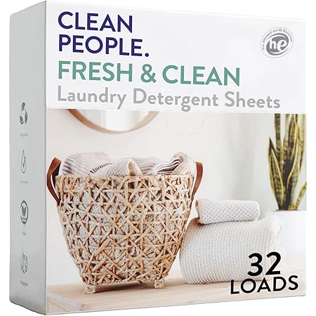 Amazon.com: Clean People Laundry Detergent Sheets - Plant-Based ...