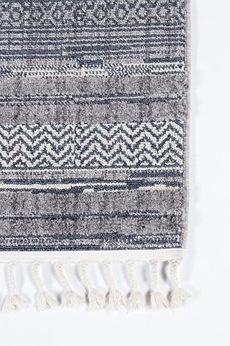 Miniatura 3 de Momeni Odessa - Alfombra geométrica azul de 2 pies 3 pulgadas x 10 pies (ODE-1)